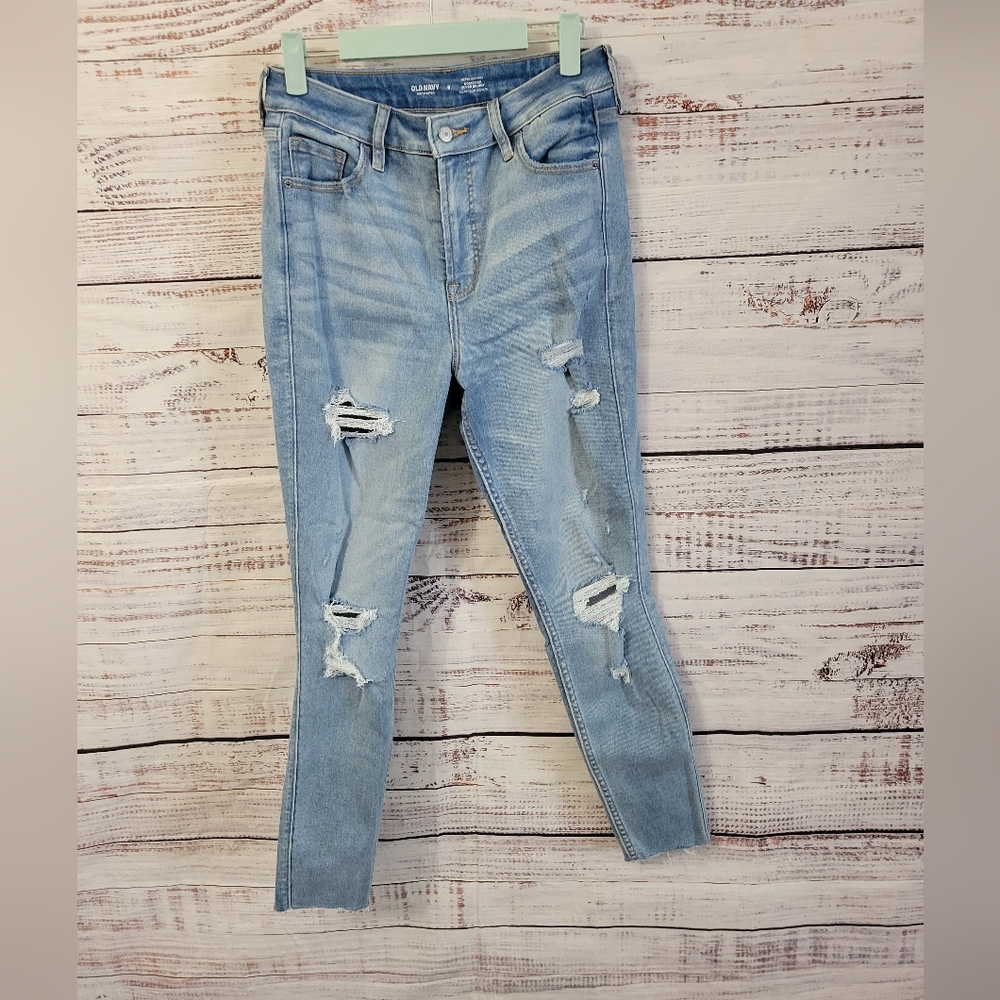 S6 Extra High Rise Distressed Skinny Jeans - Picture 2 of 6